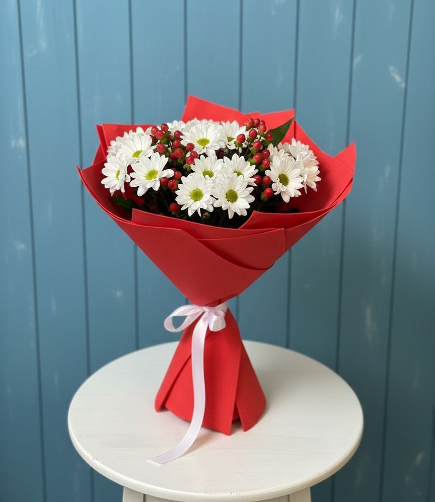 Букет цветов из: Хризантемы в Здравнице