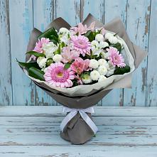 Букет цветов из:  Герберы, Альстромерии и Хризантемы в Здравнице