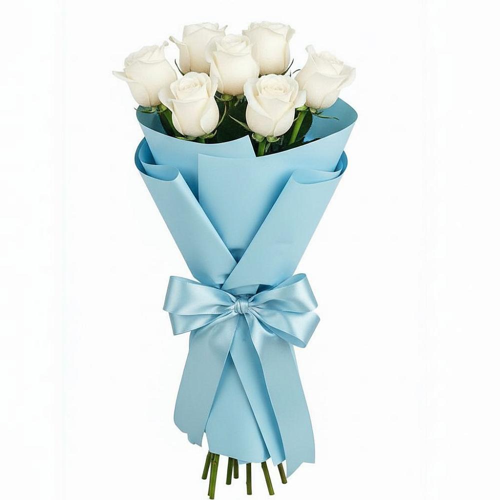 Букет 7 белых роз Проуд в Здравнице