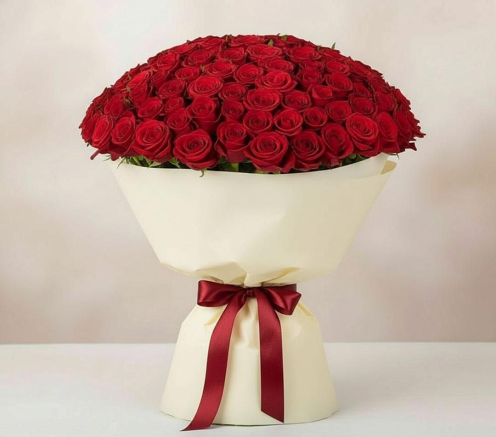 Букет 101 Красная роза Милано в Здравнице