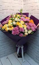 Букет цветов из:  Хризантемы и Розы #REPLACE_PRED# Здравнице