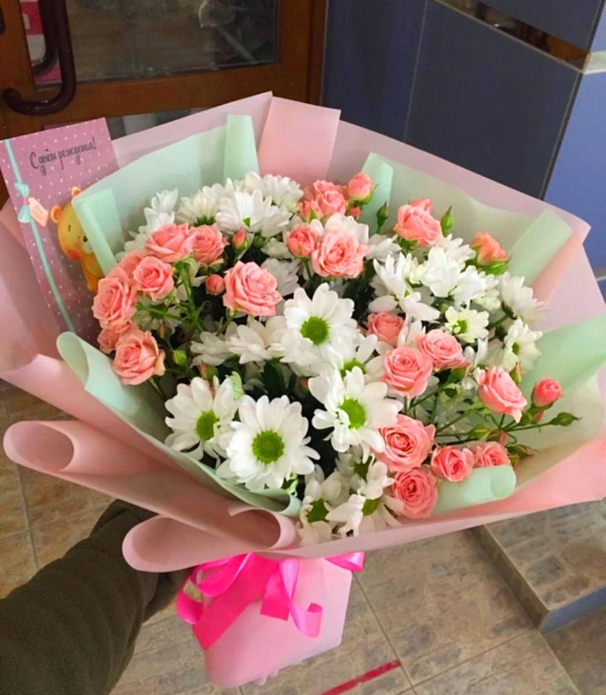 Букет цветов из: Розы и Хризантемы в Здравнице