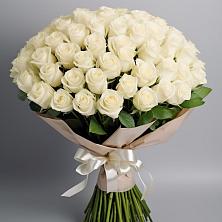 Букет 101 беля роза Белоснежка в Здравнице