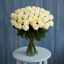 Букет 51 Белая роза Эдлесс Лав в Здравнице