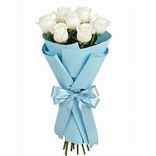 Букет 7 белых роз Проуд в Здравнице