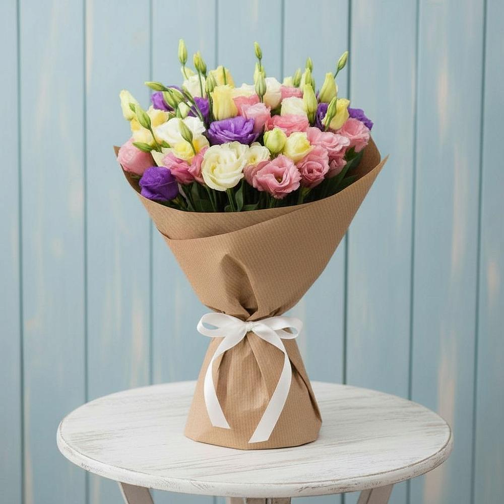 Букет цветов из: Лизиантусы в Здравнице