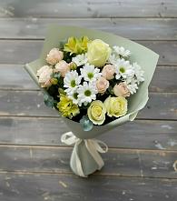 Букет цветов из:  Альстромерии, Розы и Хризантемы в Здравнице