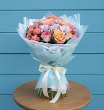 Букет цветов из:  Хризантемы и Розы в Здравнице