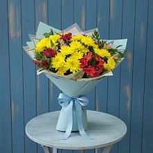 Букет цветов из:  Альстромерии и Хризантемы в Здравнице