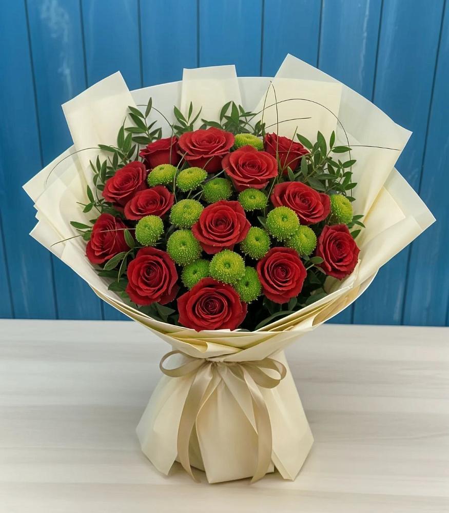 Букет цветов из: Розы и Хризантемы в Здравнице